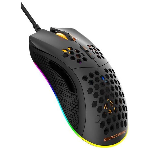 Ποντίκι Deltaco Ποντίκι DELTACO GAMING με καλώδιο, 6400 DPI, RGB, USB, μαύρο / GAM-108