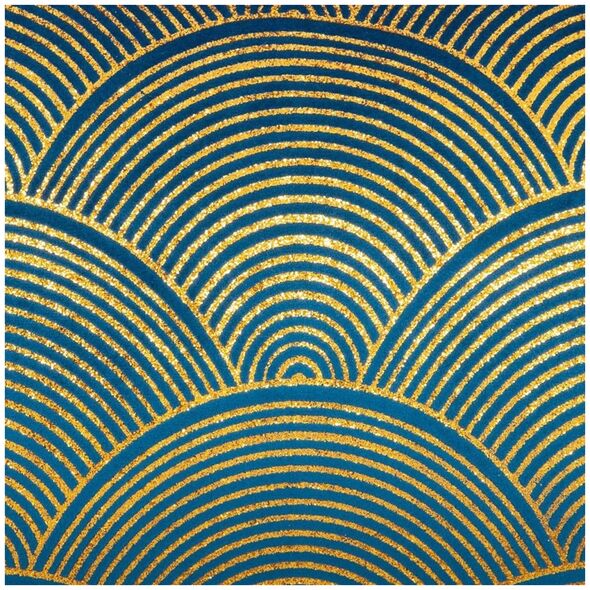 Διακοσμητικό μαξιλάρι με κρόσσια ATMOSPHERA, 30 x 50 cm, πράσινο χρώμα με χρυσό τύπωμα