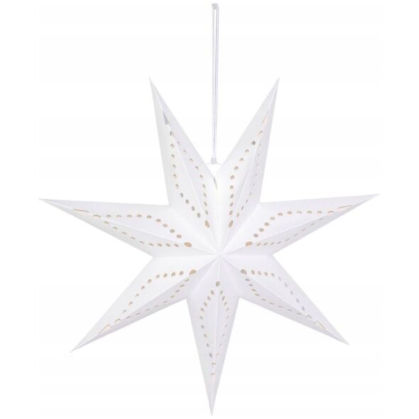 Χάρτινο Αστέρι Διακόσμησης 50CM 7 Ακτίνες Λευκό