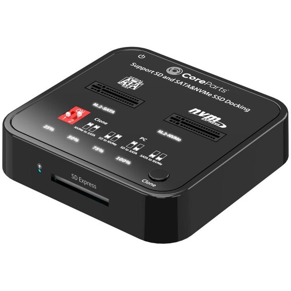 CoreParts CoreParts MS-CLONER-M2-SD αντιγραφέας Μαύρο