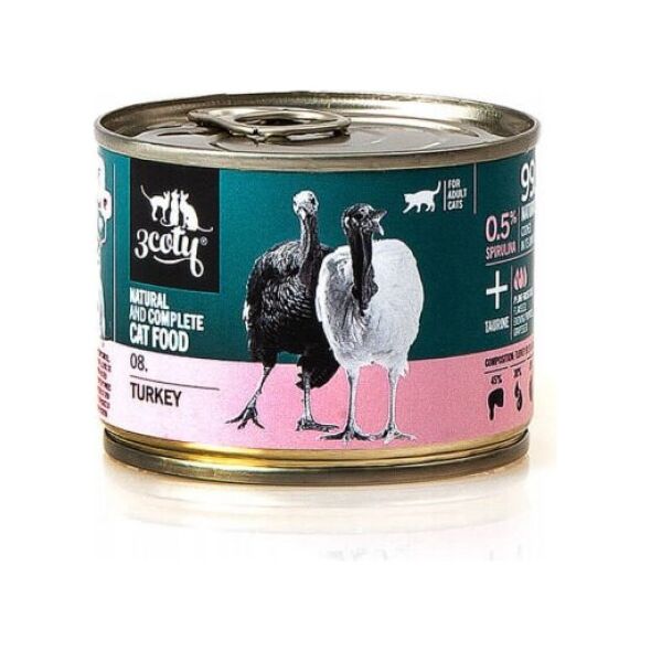 3Coty ΓΑΛΟΠΟΥΛΑ με Σπιρουλίνα για Ενήλικες γάτες 180g