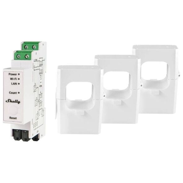 Shelly 2-κατευθυντικός μετρητής κατανάλωσης ηλεκτρικής ενέργειας Shelly PRO 3EM 400A WIFI