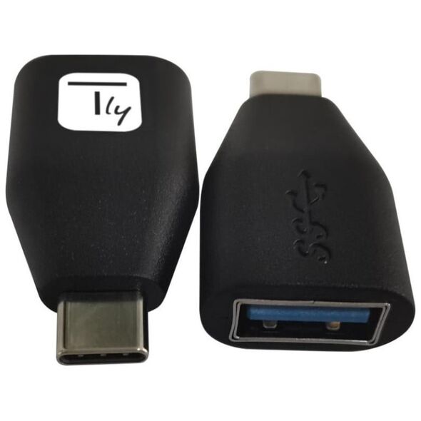 Προσαρμογέας USB Techly TECHLY Προσαρμογέας USB-C M σε USB-A F μαύρο