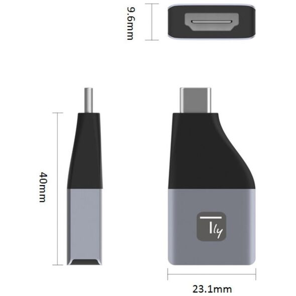 Προσαρμογέας USB Techly TECHLY Προσαρμογέας USB-C M σε HDMI F 4Kx2K 30Hz
