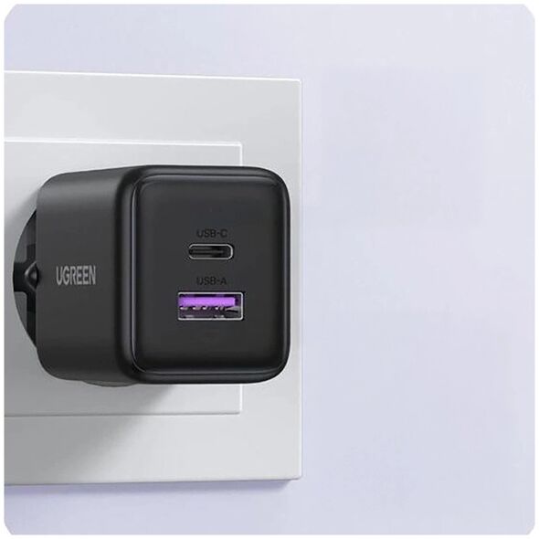 Φορτιστής τοίχου UGREEN X516 30W GaN USB-A, USB-C γκρι