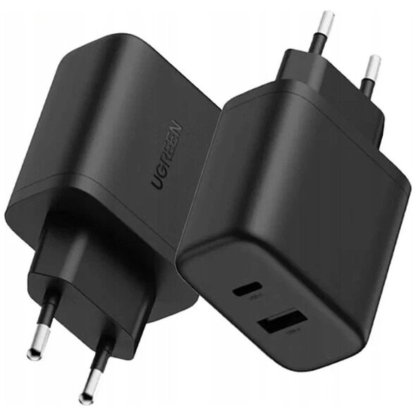 Φορτιστής τοίχου UGREEN X227 20W GaN USB-A, USB-C μαύρος