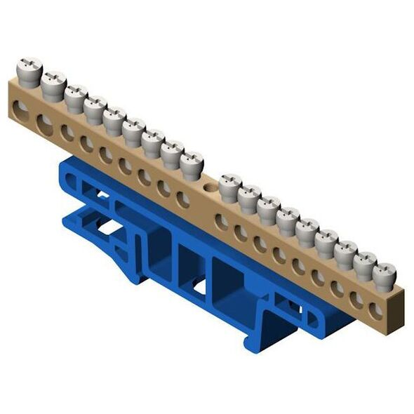 Λωρίδα ακροδεκτών για ράγα 18-θέσεων μπλε TH35 LZ-18/N (0922-00) Elektro-Plast