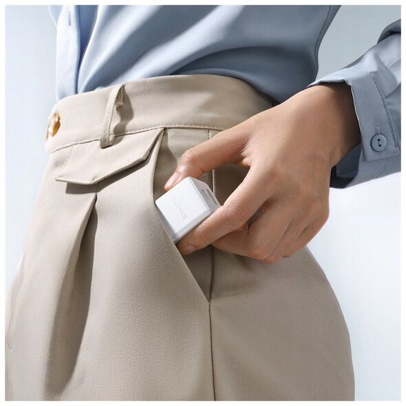 Φορτιστής τοίχου Baseus Palm 20W USB-A, USB-C λευκός