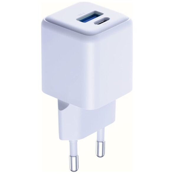 Φορτιστής τοίχου 3MK Hyper GaN Charger 20W 1xUSB-A 1XUSB-C PD QC4+ λευκός