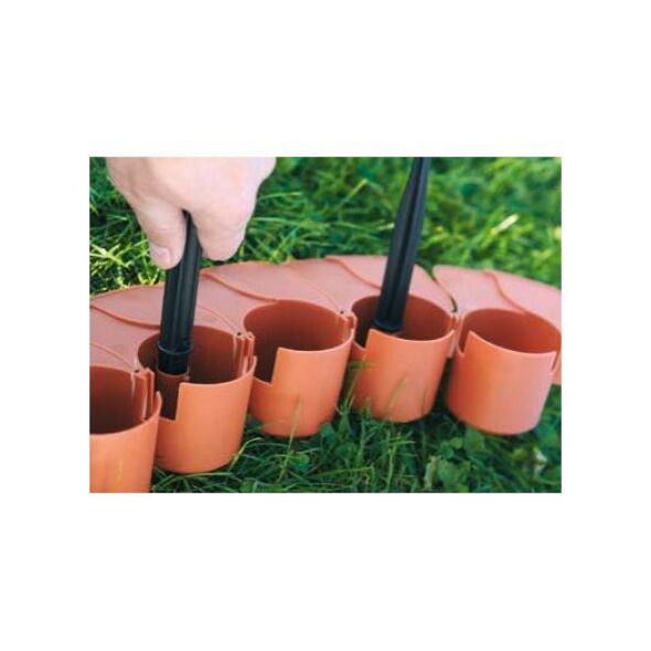 Περίφραξη κήπου Prosperplast τερακότα 6 cm x 4,05m (IPAL7-R624)