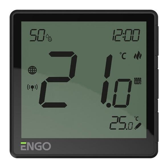 Εngo Εngo εντοιχισμένος, διαδικτυακός ρυθμιστής θερμοκρασίας ZigBee 230V, μαύρος EONE230B