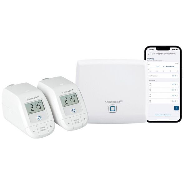HomeMatic Bundle Homematic IP Starter Set Heizen + 2x Θερμοστάτης βασικό