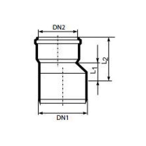 Magnaplast Μείωση UDBR DN 110/50mm (146610)