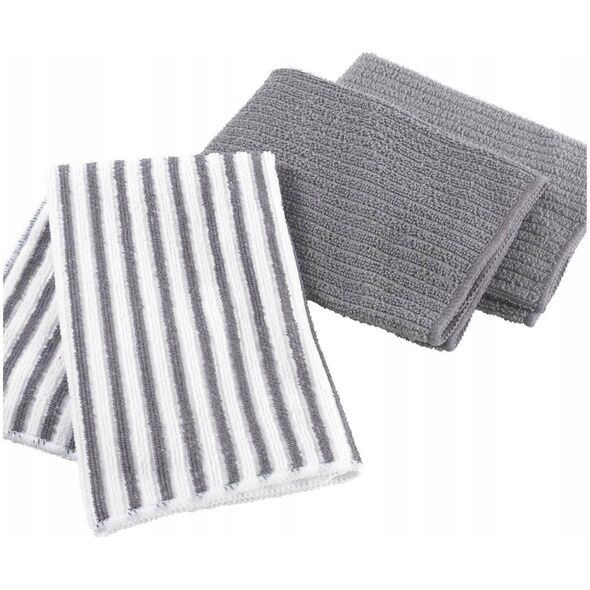 Πετσέτες κουζίνας Douceur d`Interieur γκρι, 40 x 40 εκ., 3 τεμάχια σετ
