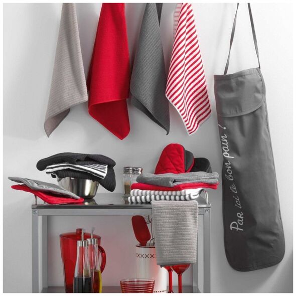 Πετσέτες κουζίνας Douceur d`Interieur γκρι, 40 x 40 εκ., 3 τεμάχια σετ