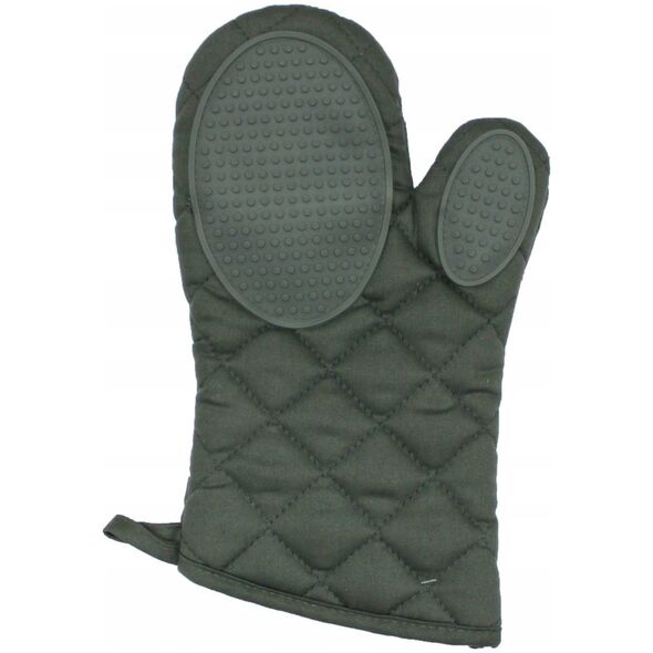 Γάντι κουζίνας με σιλικονούχα λαβή, χακί, 30 x 18 εκ