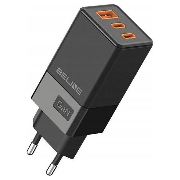 Φορτιστής Beline 65W GaN 2xUSB-C+USB-A Φορτιστής ρεύματος χωρίς καλώδιο Μαύρο 13168904 5905908351948