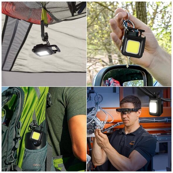 Φακός OEM Mini λαμπτήρας φακός μπρελόκ COB LED μαύρο