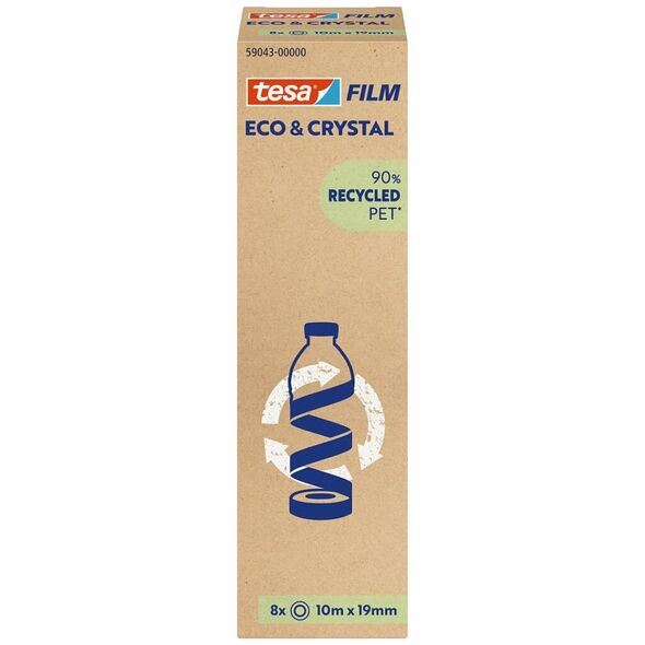 Tesa tesafilm® Eco & Crystal, 10μ x 19mm, συσκευασία 8 τεμαχίων