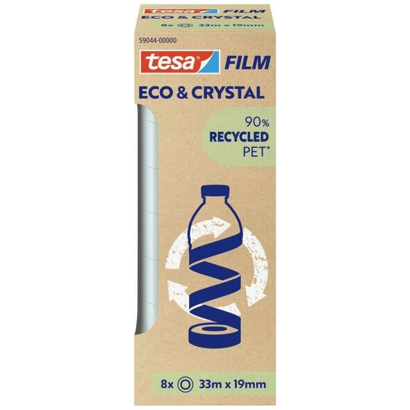 Tesa tesafilm® Eco & Crystal, 33m x 19mm, 8-pack