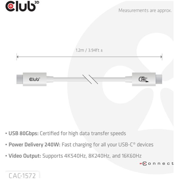 CLUB3D CAC-1572 καλώδιο USB