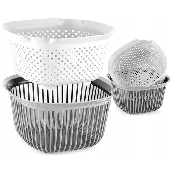 Τετράγωνο μπολ με σουρωτήρι LINY 3 LT.