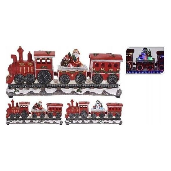Χριστουγεννιάτικο τρένο LED, μοτίβο Άγιου Βασίλη, 39 εκ.
