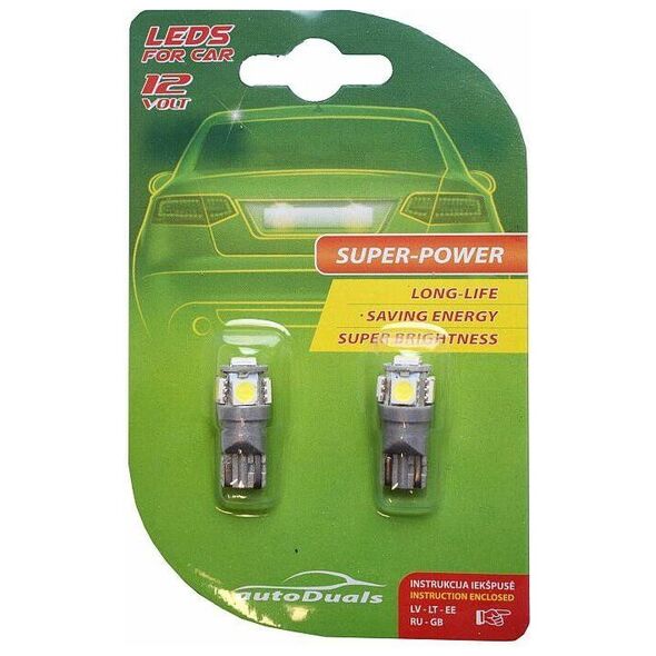 ΛΑΜΠΕΣ LED T4W BA9S 2SMD 2ΤΜΧ