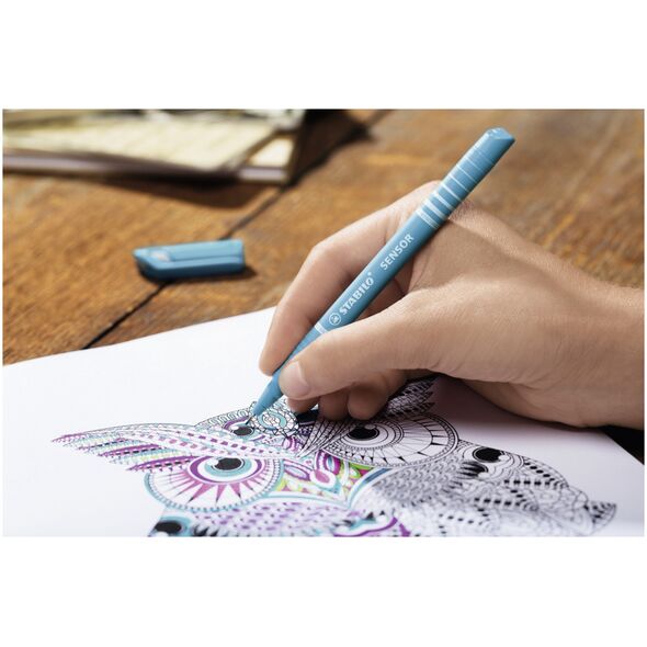 Stabilo Fineliner STABILO Sensor 189, 0,3 mm, μπλε, κουτί με 10 τεμ.