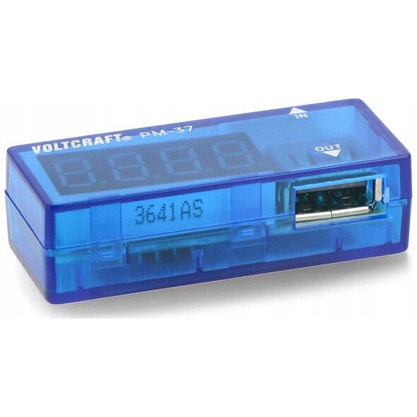 Προσαρμογέας USB Voltcraft USB προσαρμογέας μέτρησης ψηφιακός VOLTCRAFT PM-37 CAT I Εμφάνιση (μετρήσεις): 999
