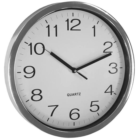 Ρολόι τοίχου ASI COLLECTION O31cm ασημί/χρώμιο 24306030
