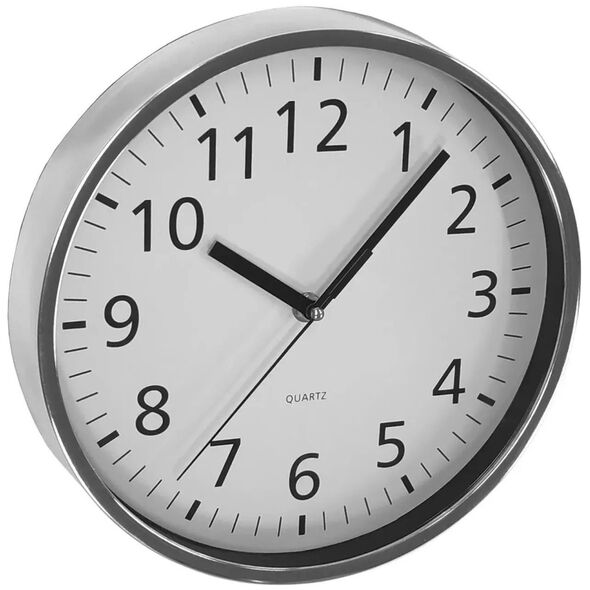 ASI COLLECTION Wall clock O 25 5cm silver/chrome 24306004