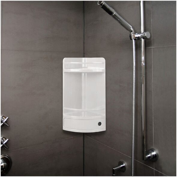 Γωνιακό ράφι με συρτάρι λευκό 154432001