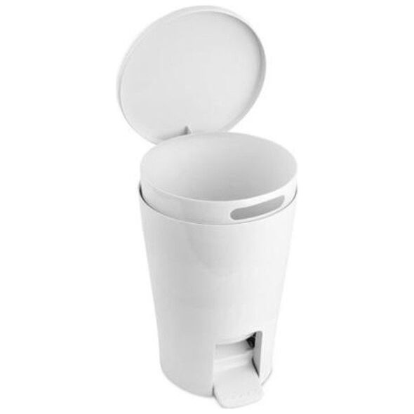 Κάδος μπάνιου με πεντάλ 5L Diabolo λευκό 8411801203552