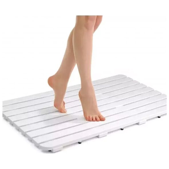 Αντιολισθητικό χαλάκι μπάνιου 80x50cm λευκό 8411801212325