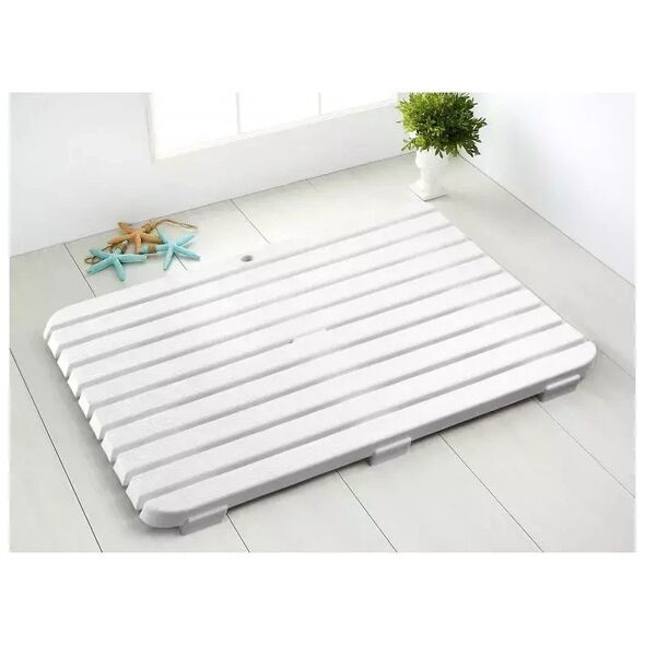 Αντιολισθητικό χαλάκι μπάνιου 80x50cm λευκό 8411801212325