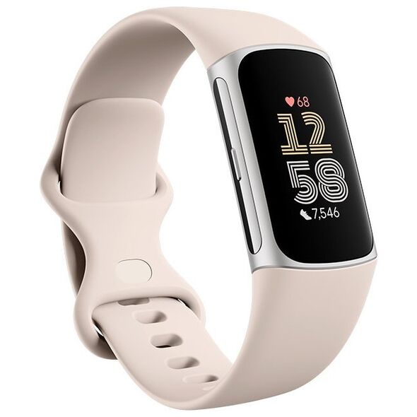 Έξυπνο βραχιόλι Fitbit Fitbit Charge 6 πορσελάνινο λουράκι/ασημί