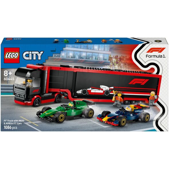 Φορτηγό City Formula 1 F1® με μονοθέσια RB20 και AMR24 F1® (60445)