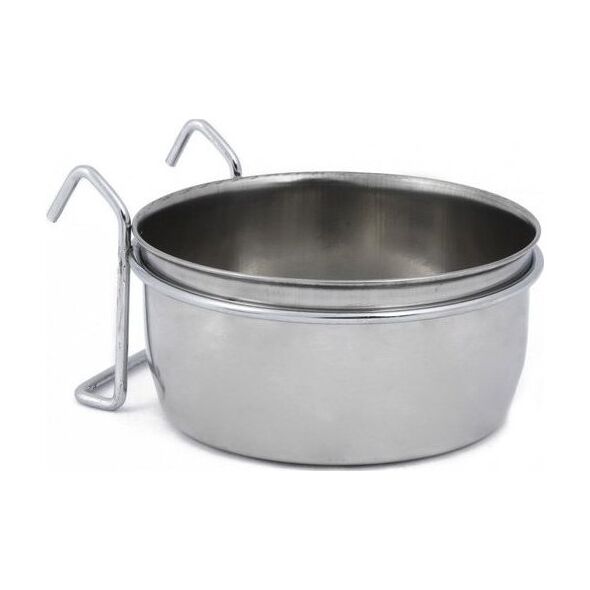 Beeztees Beeztees 653451, Dog, Stainless steel, Black, Silver, Pet feeding bowl, Monochromatic, 0.6 L