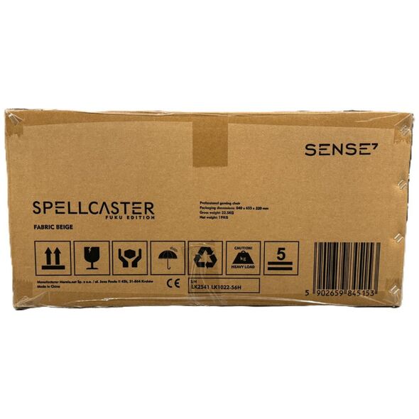 Πολυθρόνα SENSE7 Spellcaster FUKU υφασμάτινη μαύρο-μπεζ