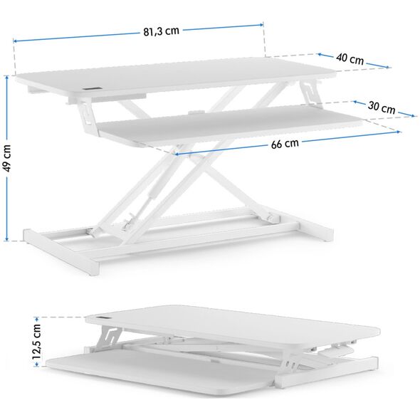 Μετατροπέας γραφείου SENSE7 Λευκό 81 cmx40 cm