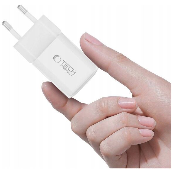 TECH-PROTECT NCM33W 2-PORT NETWORK CHARGER PD33W/QC3.0 WHITE