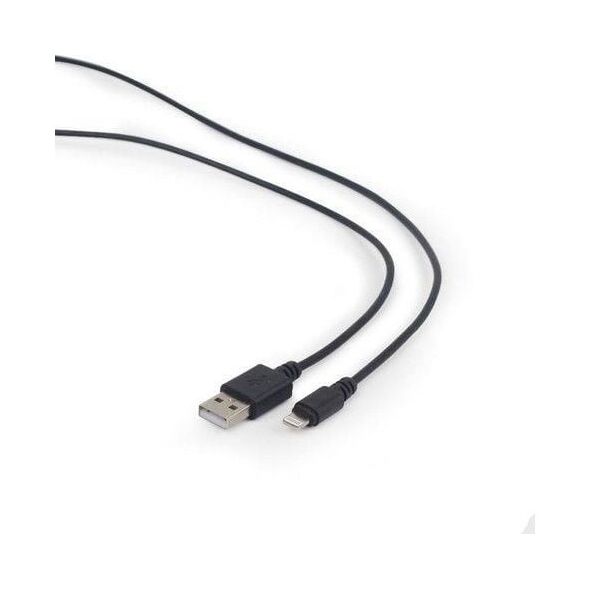Καλώδιο USB Gembird USB-A - Lightning 1 m Μαύρο (CC-USB2-AMLM-1M)