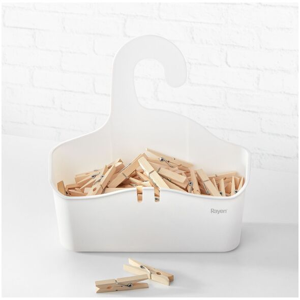 Rayen Rayen Κρεμαστό καλάθι ντους πλαστικό 28 x 28 εκ. λευκό