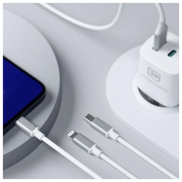 Καλώδιο USB 3MK USB-A + USB-C - USB-C + microUSB + Lightning 1,5 m Λευκό (5903108541237) 13185564 5903108541237