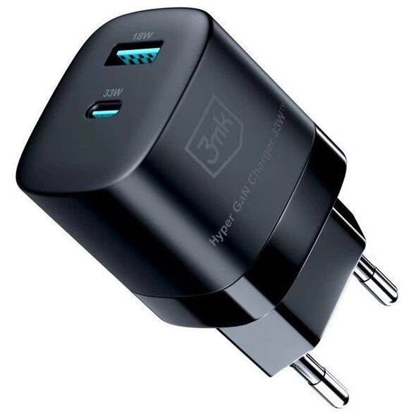 Φορτιστής 3MK Hyper GaN 33W Μαύρος 13185566 5903108541268