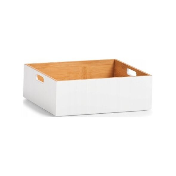 Κουτί αποθήκευσης Zeller, μπαμπού, λευκό 30x27x10,5