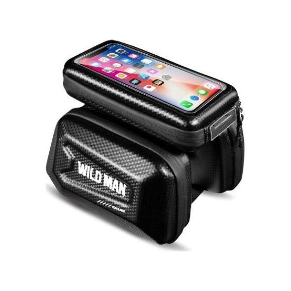 WildMan WILDMAN τσάντα ποδηλάτου για το πλαίσιο με φερμουάρ E6S 1,2L ( 4" - 7" ) μαύρη