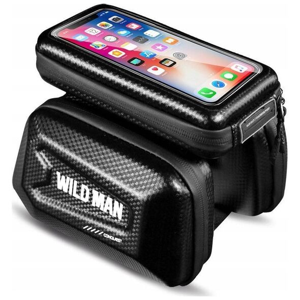 WildMan WILDMAN τσάντα ποδηλάτου για το πλαίσιο με φερμουάρ E6S 1,2L ( 4" - 7" ) μαύρη