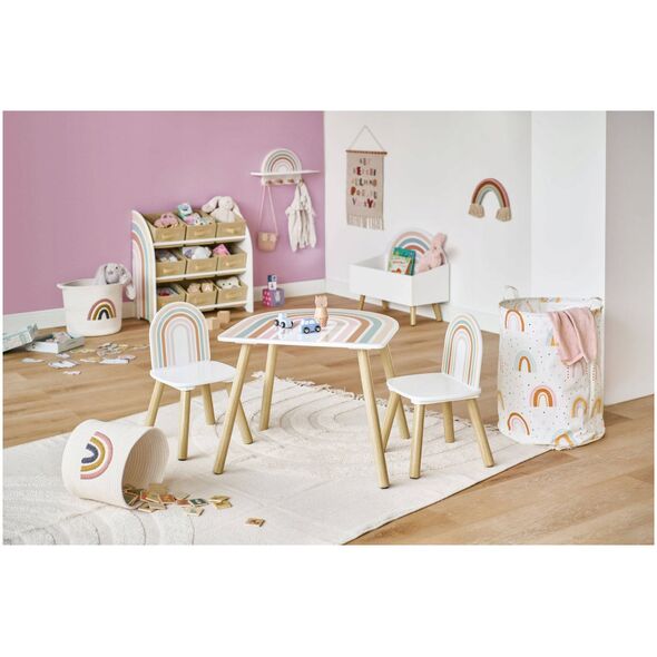 Καλάθι απλύτων Zeller "Rainbow", καμβάς Ø38x48